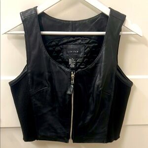 The Limited Black leather Vest